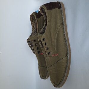 Toms Canvas Khaki Shoes Mens 10